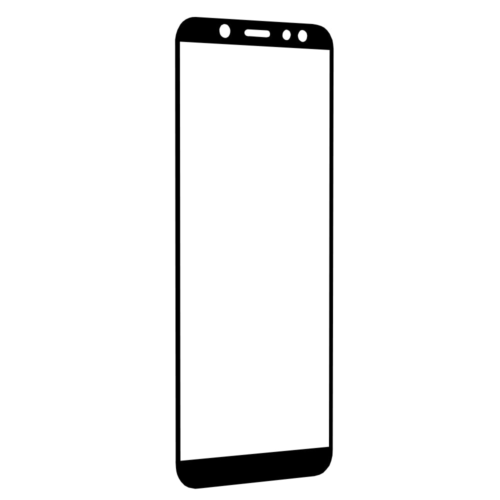 Techsuit skjermbeskyttelsesfilm for Samsung Galaxy A6 Plus (2018) A605, Herdet glass, Full lim, 111D, Svart