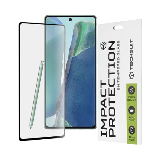 Techsuit skjermbeskyttelsesfilm for Samsung Galaxy Note 20 5G N981 / Note 20 N980, Herdet glass, Full lim, 111D, Svart