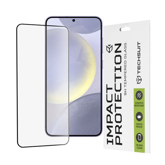 Techsuit skjermbeskyttelsesfilm for Samsung Galaxy S25+ S936 / S24+ S926, Herdet glass, Full lim, 111D, Svart