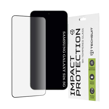 Skjermbeskyttelsesfolie Techsuit for Samsung Galaxy S26, Herdet glass, Full Glue, 111D, Svart