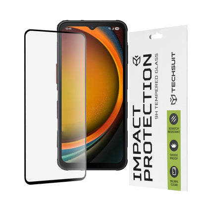 Techsuit skjermbeskyttelse for Samsung Galaxy XCover7 Pro, Herdet glass, Full lim, 111D, Svart