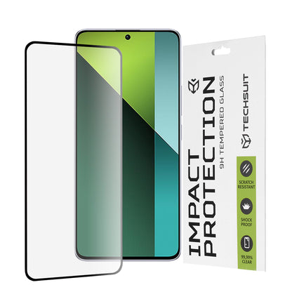 Techsuit skjermbeskyttelsesfilm for Xiaomi Poco X6 / Redmi Note 13 Pro 5G, Herdet glass, Full lim, 111D, Svart