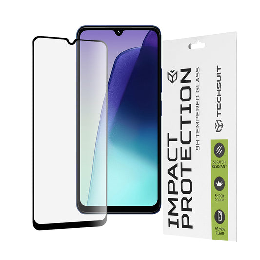 Techsuit skjermbeskyttelsesfilm for Xiaomi Redmi A5 4G (Regional) / 14C / Poco C75, Herdet glass, Full lim, 111D, Svart