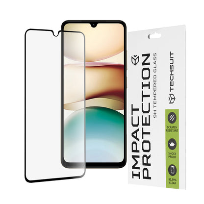 Techsuit skjermbeskyttelsesfilm for Xiaomi Redmi A5 4G (Standard), Herdet glass, Full lim, 111D, Svart