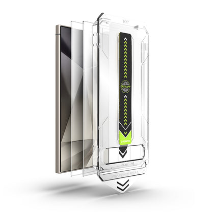 Skjermbeskyttelse Techsuit TitanGlass CrystalHD for Samsung Galaxy S24 Ultra S928, Herdet glass, Full lim, Sett med 2 stk