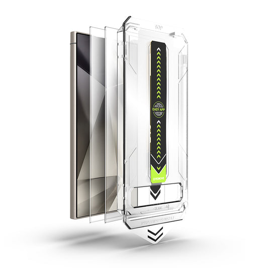 Skjermbeskyttelse Techsuit TitanGlass CrystalHD for Samsung Galaxy S24 Ultra S928, Herdet glass, Full lim, Sett med 2 stk