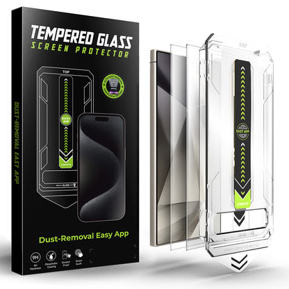 Skjermbeskyttelse Techsuit TitanGlass CrystalHD for Samsung Galaxy S24 Ultra S928, Herdet glass, Full lim, Sett med 2 stk