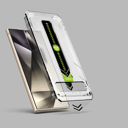 Skjermbeskyttelse Techsuit TitanGlass CrystalHD for Samsung Galaxy S24 Ultra S928, Herdet glass, Full lim, Sett med 2 stk