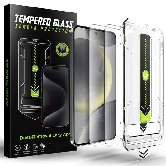 Techsuit TitanGlass CrystalHD skjermbeskyttelsesfilm for Samsung Galaxy S25+ S936 / S24+ S926, Herdet glass, Full lim, Sett med 2 stk