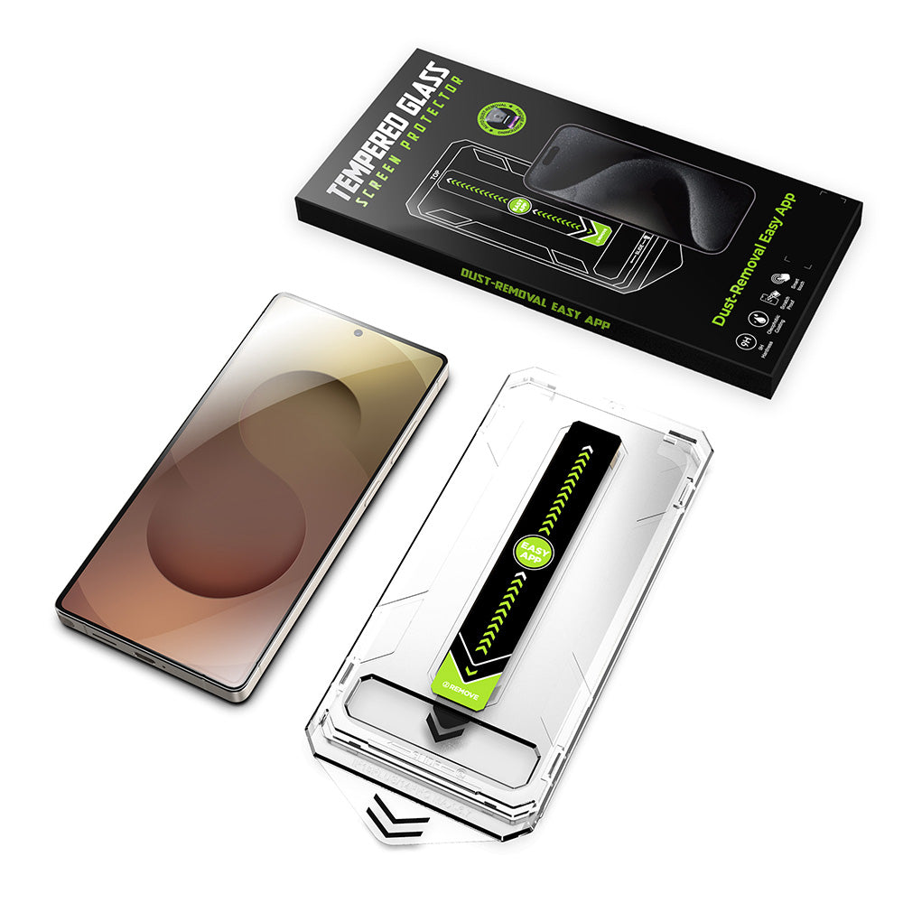 Techsuit TitanGlass CrystalHD skjermbeskyttelsesfilm for Samsung Galaxy S25 S931 / S24 S921, Herdet glass, Full lim