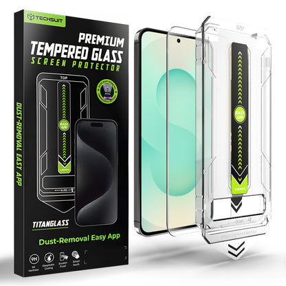 Beskyttelsesfilm Techsuit TitanGlass CrystalHD for Samsung Galaxy S26 Plus, Herdet Glass, Full Lim