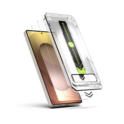 Beskyttelsesfilm Techsuit TitanGlass CrystalHD for Samsung Galaxy S26 Plus, Herdet Glass, Full Lim, Sett med 2 stykker