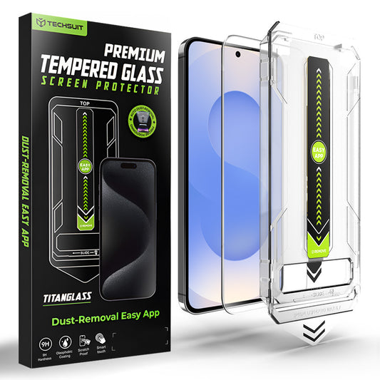 Beskyttelsesfolie Techsuit TitanGlass CrystalHD for Samsung Galaxy S26, Herdet Glass, Full Lim