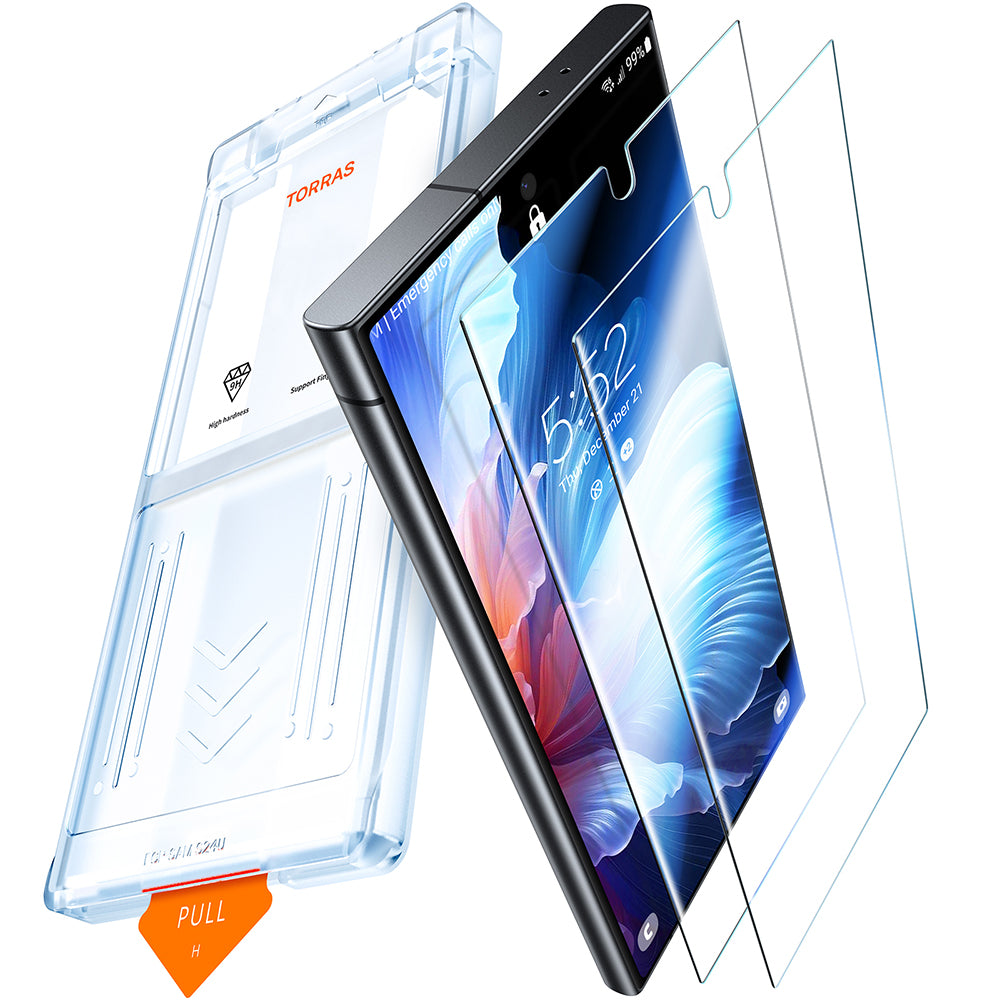 Skjermbeskytter Torras GlassGo Install Master for Google Pixel 9a, Herdet Glass, Full Lim, Sett med 2 stykker