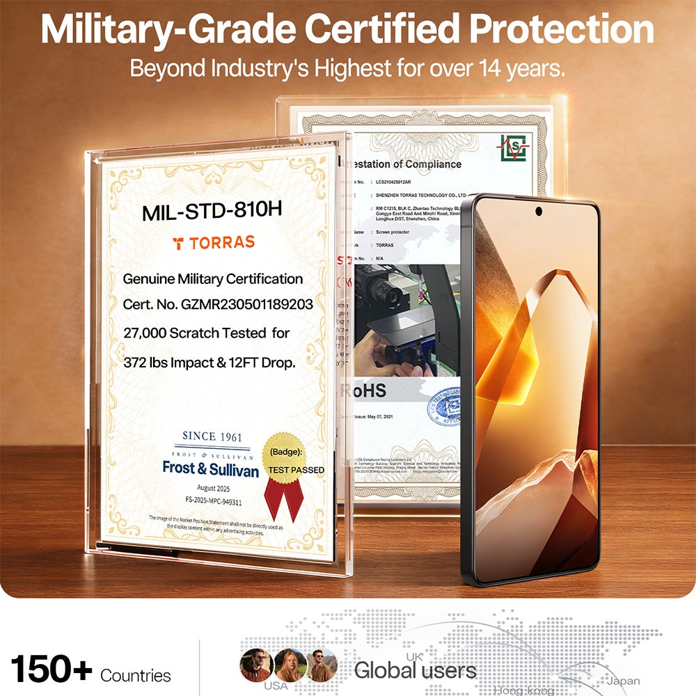 Skjermbeskytter Torras GlassGo Install Master for Samsung Galaxy S26, Herdet Glass, Full Lim, Gjennomsiktig