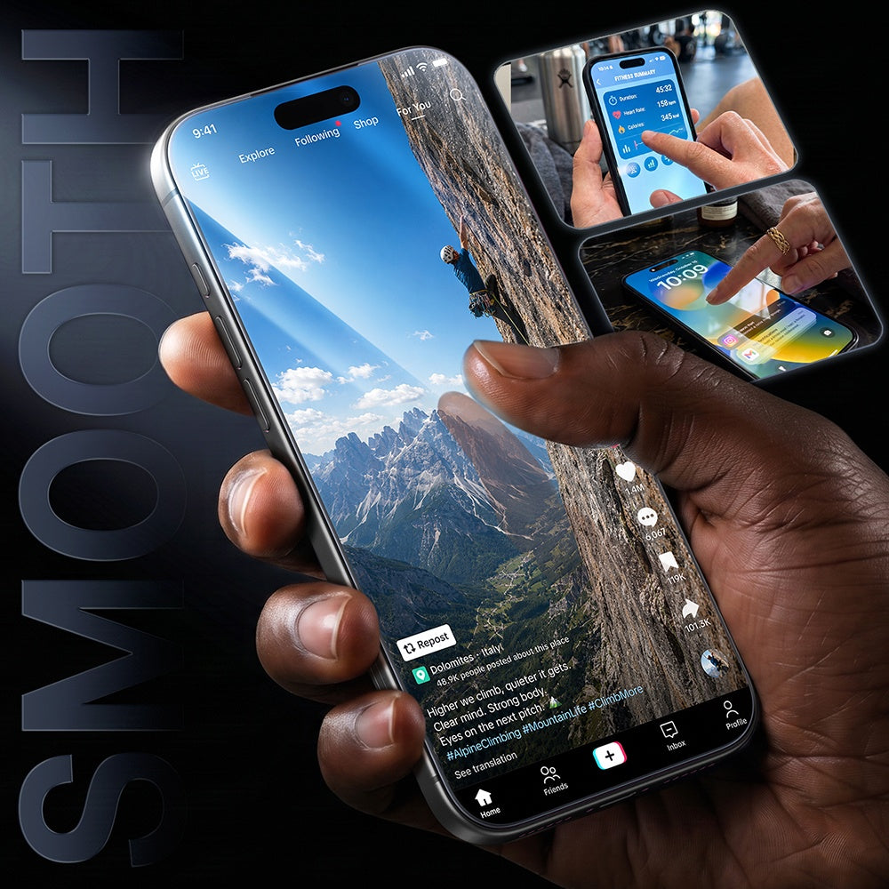 Torras HD Shield skjermbeskyttelse for Apple iPhone 18 Pro Max / 17 Pro Max, Herdet glass, Full lim, Svart