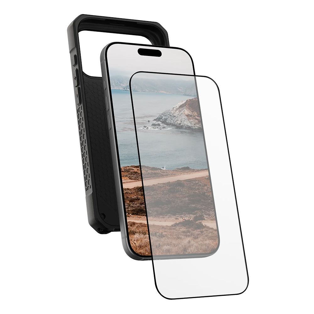 Skjermbeskytter Urban Armor Gear Shield for Apple iPhone 17 Pro Max, Herdet Glass, Full Lim, Svart