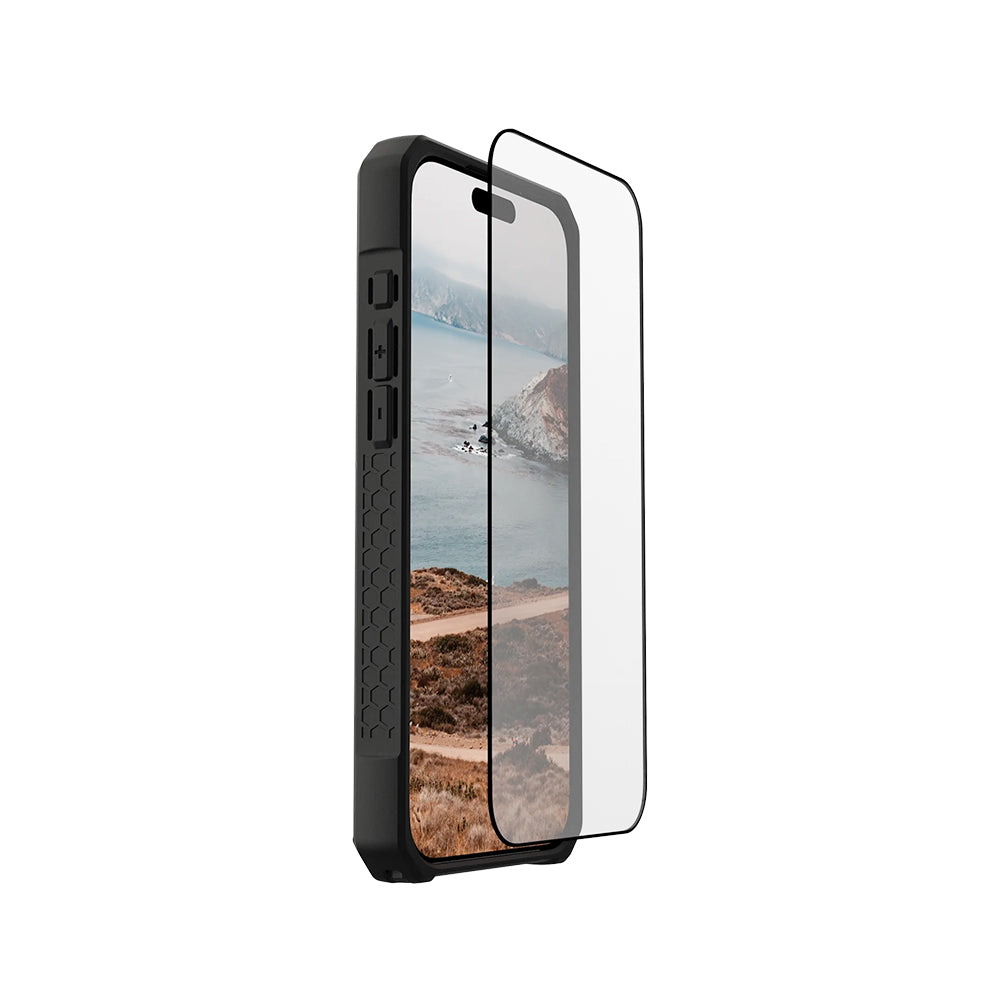 Skjermbeskytter Urban Armor Gear Shield for Apple iPhone 17 Pro, Herdet Glass, Full Lim, Svart