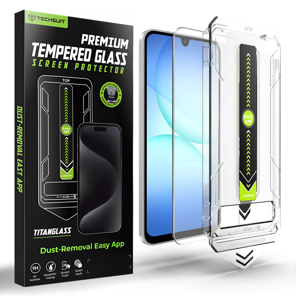 Techsuit TitanGlass CrystalHD skjermbeskyttelsesfilm for Samsung Galaxy A17 5G / A16 5G A166 / A16 4G A165, Herdet glass