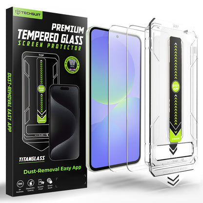 Techsuit TitanGlass CrystalHD skjermbeskyttelsesfilm for Samsung Galaxy A37 5G / A36 A366, Herdet glass, Sett med 2 stk