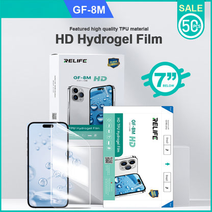 Hydrogel / TPU-film Relife GF-8M for UV Vacuum Laminating Machine Sunshine C3 Mix Ultra, 120mm x 210mm, Sett med 50 stk