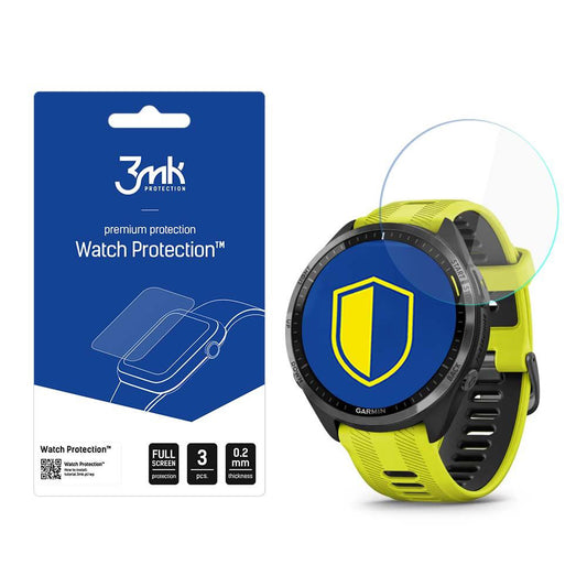 3MK Arc Beskyttelsesfilm for Garmin Forerunner 965, Sett med 3 stk, Plast