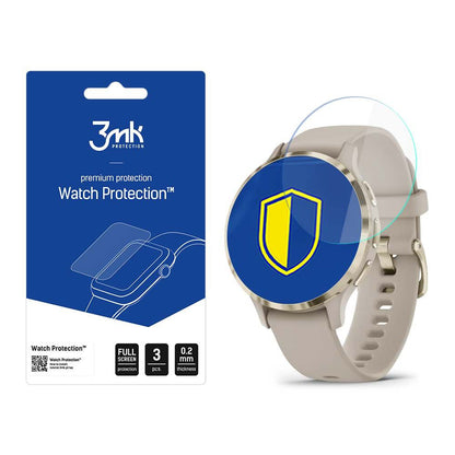 3MK Arc Beskyttelsesfilm for Garmin Venu 3S, Sett med 3 stk, Plast
