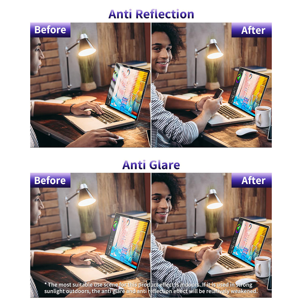 Skjermbeskyttelsesfolie Anti Blue Light Techsuit VisionProX for 14-tommers laptop, plast