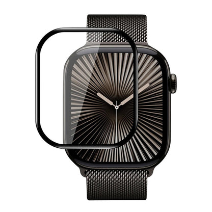 Blueo High Molecule Beskyttelsesfilm for Apple Watch Series 10 42mm, Herdet Glass, Svart