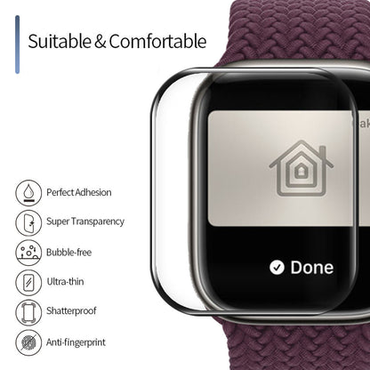 Blueo High Molecule Beskyttelsesfilm for Apple Watch 40mm Series, Herdet Glass, Svart