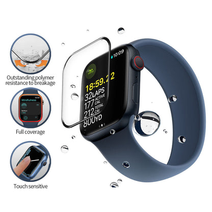 Blueo High Molecule Beskyttelsesfilm for Apple Watch 40mm Series, Herdet Glass, Svart