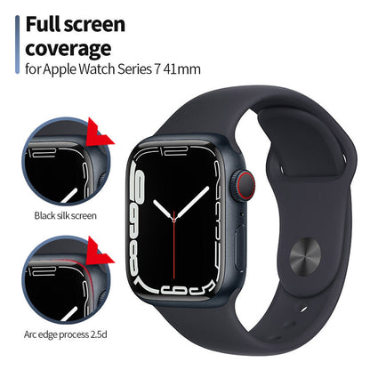 Blueo High Molecule Beskyttelsesfilm for Apple Watch 40mm Series, Herdet Glass, Svart