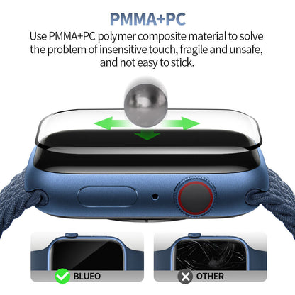 Blueo High Molecule Beskyttelsesfilm for Apple Watch 40mm Series, Herdet Glass, Svart