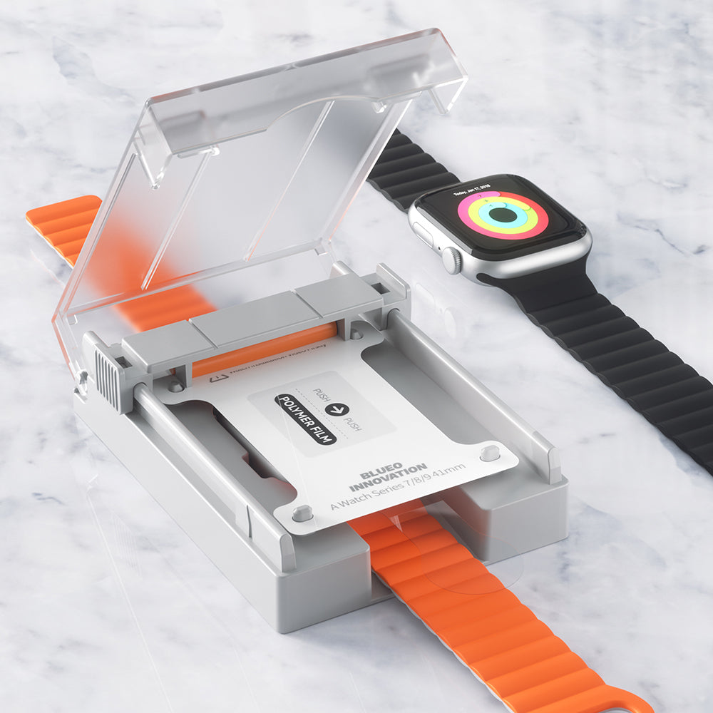 Blueo High Molecule Beskyttelsesfilm for Apple Watch 40mm Series, Herdet Glass, Svart
