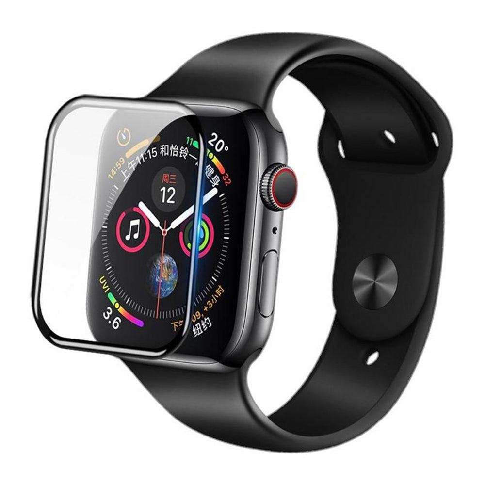 Blueo High Molecule Beskyttelsesfilm for Apple Watch 44mm Series, Herdet Glass, Svart