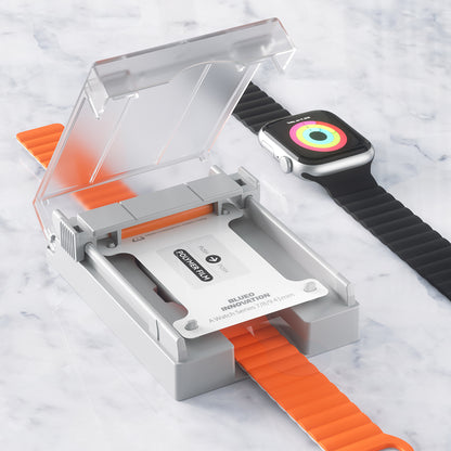 Blueo High Molecule Beskyttelsesfilm for Apple Watch 44mm Series, Herdet Glass, Svart