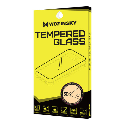 WZK skjermbeskyttelsesfilm for Apple iPhone SE (2022) / SE (2020) / 8, Herdet glass, Full lim, 5D, Svart