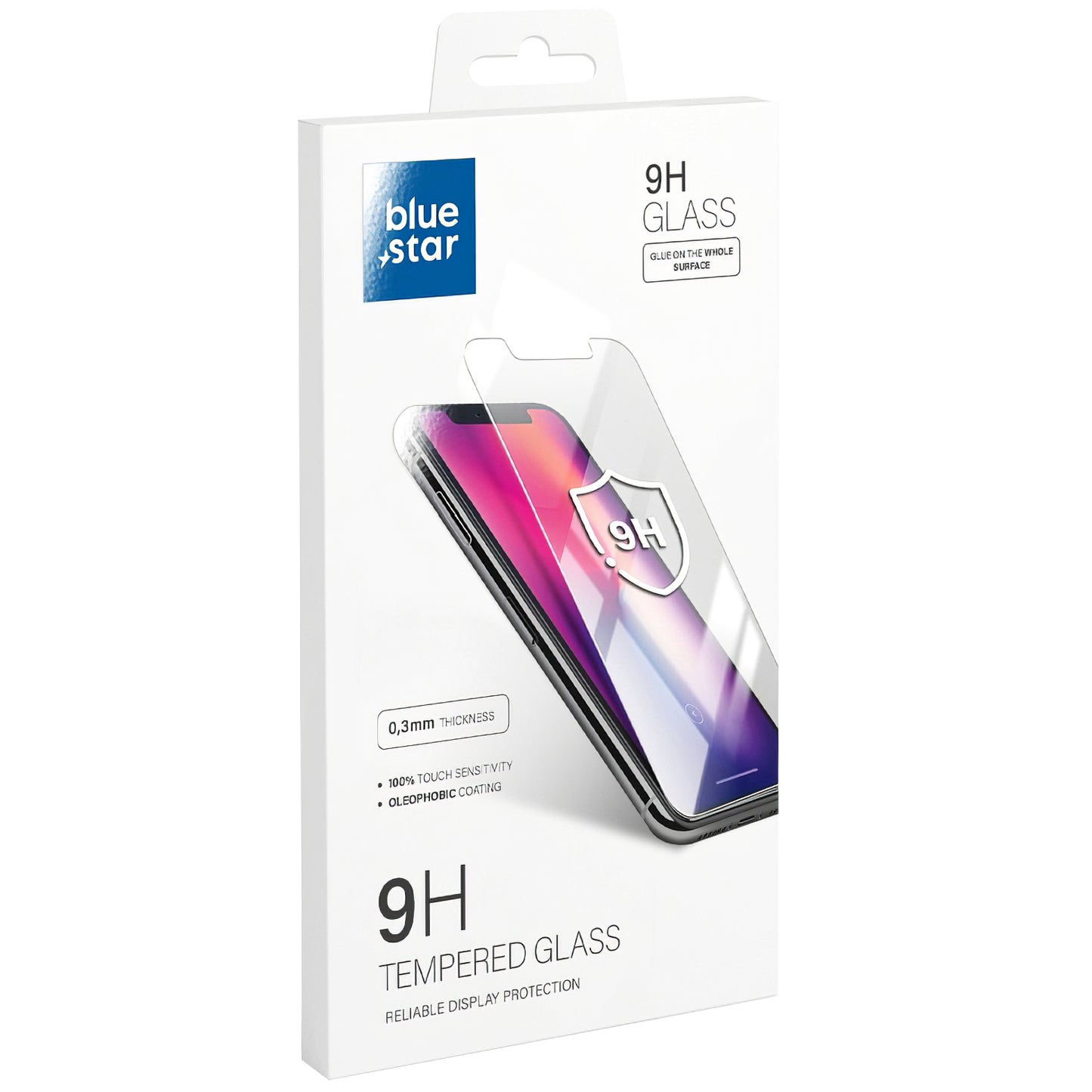 Blue Star skjermbeskytter for Oppo A74 5G, Glass Shield, Full Lim