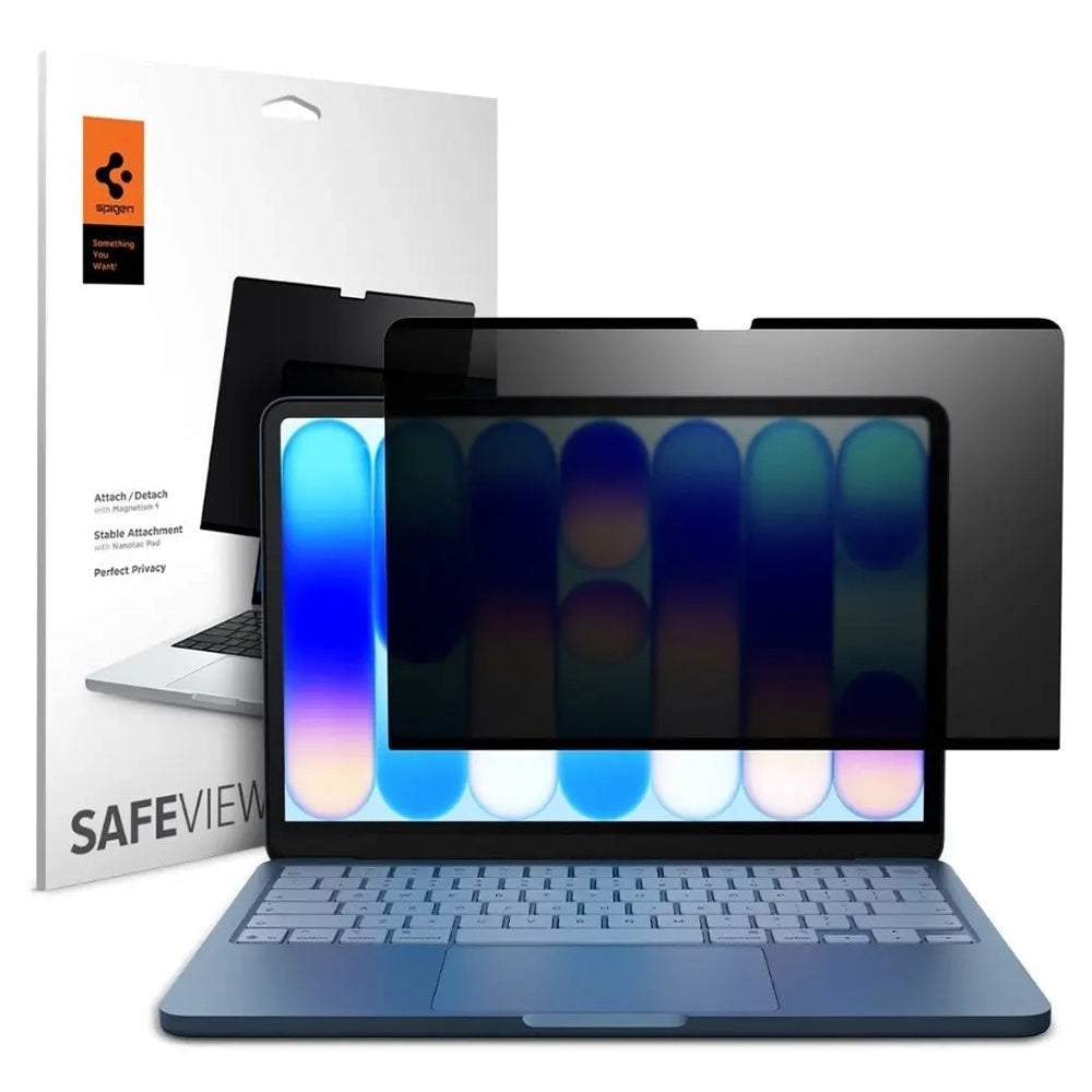 Personvernsbeskyttelsesfilm Spigen Safe View Magnetic for Apple MacBook Neo 13 tommer, plast AFL11670
