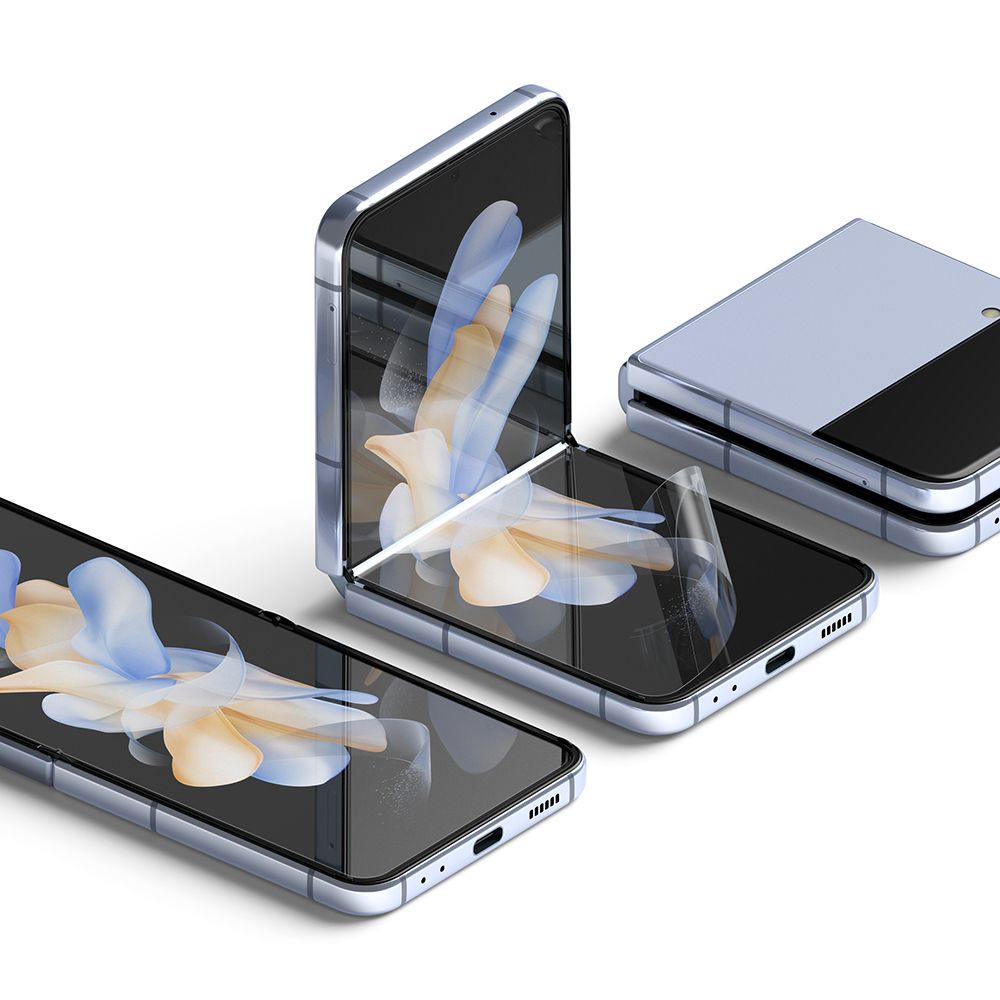 Beskyttelsesfilm Ringke Dual Easy for Samsung Galaxy Z Flip4 F721, Plast, Sett med 2 stykker