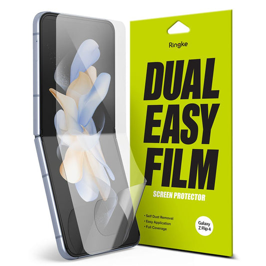 Beskyttelsesfilm Ringke Dual Easy for Samsung Galaxy Z Flip4 F721, Plast, Sett med 2 stykker