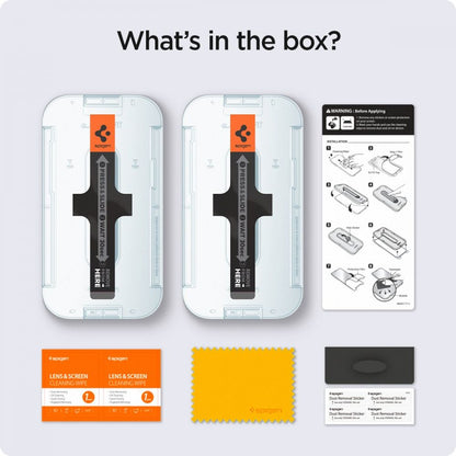 Beskyttelsesfolie for skjerm Privacy Spigen GlastR EZ FIT for Apple iPhone 14 Plus / 13 Pro Max, Herdet glass, Full lim, Sett med 2 stykker