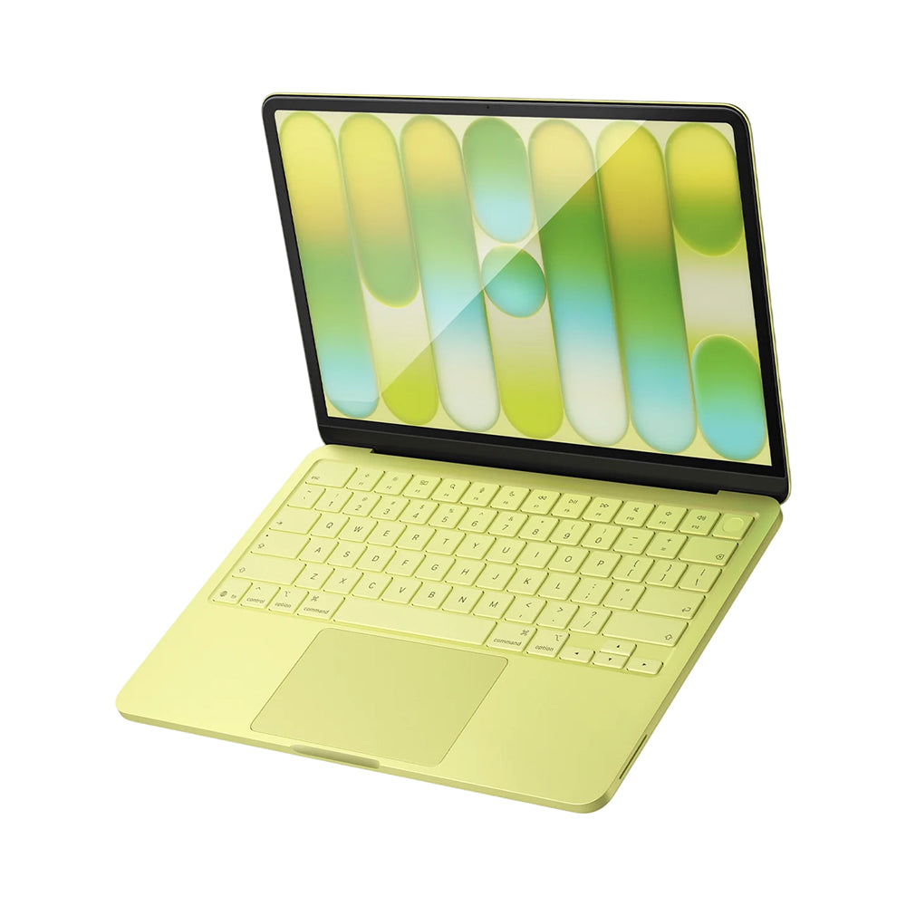 Spigen GlastR Slim Skjermbeskyttelsesfilm for Apple MacBook Neo 13 tommer, Herdet Glass, Svart AGL11669