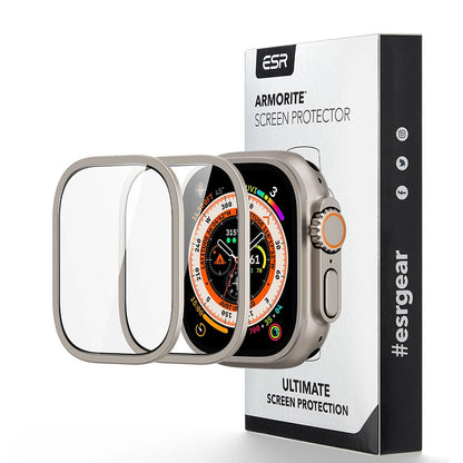 ESR Armorite beskyttelsesfilm for Apple Watch Ultra Series, Sett med 2 stykker, Herdet glass, Bronse