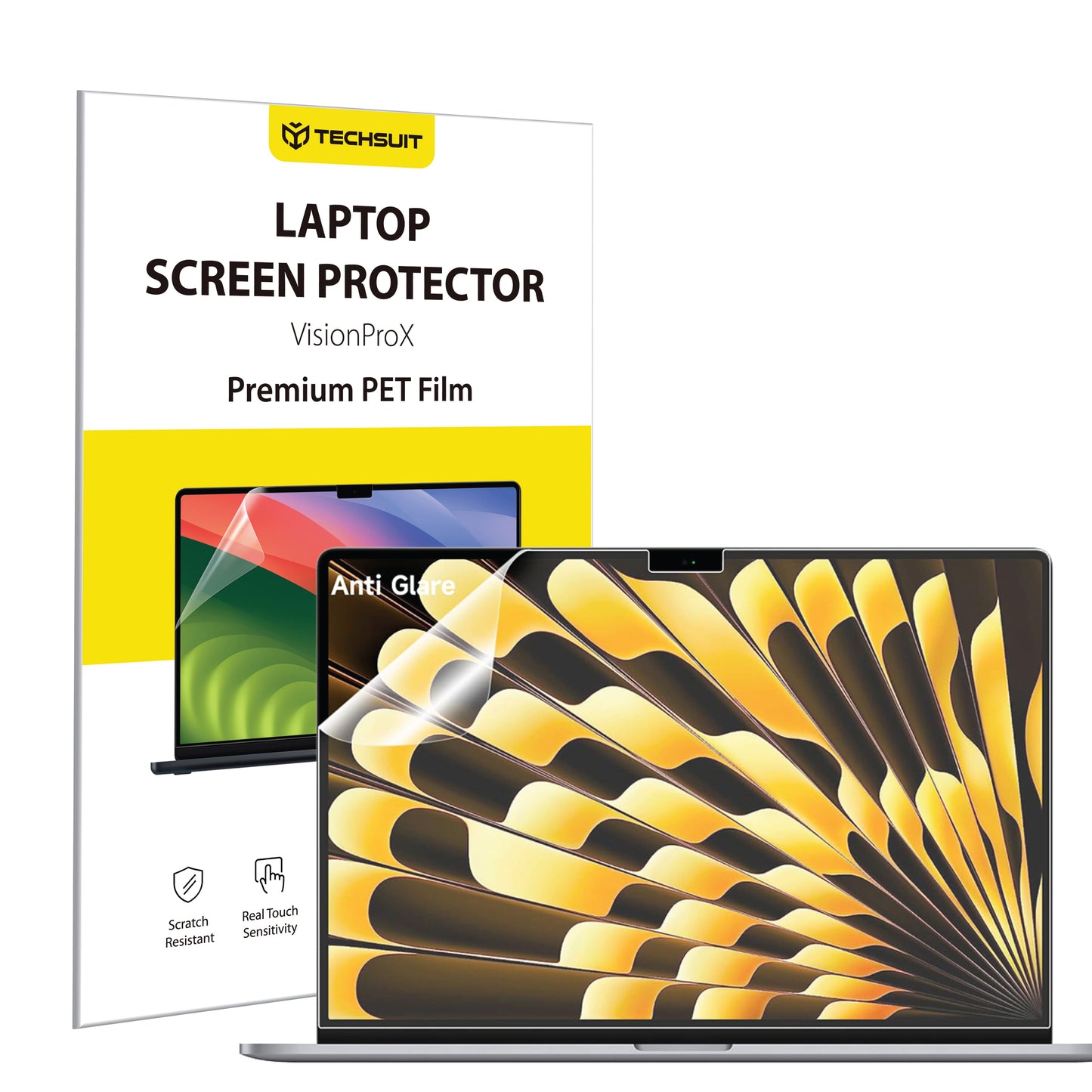 Matt skjermbeskyttelsesfolie Anti Blue Light Techsuit VisionProX for Apple MacBook Air M3 15 tommer (2024) / Air M2 15 tommer (2023), Plast