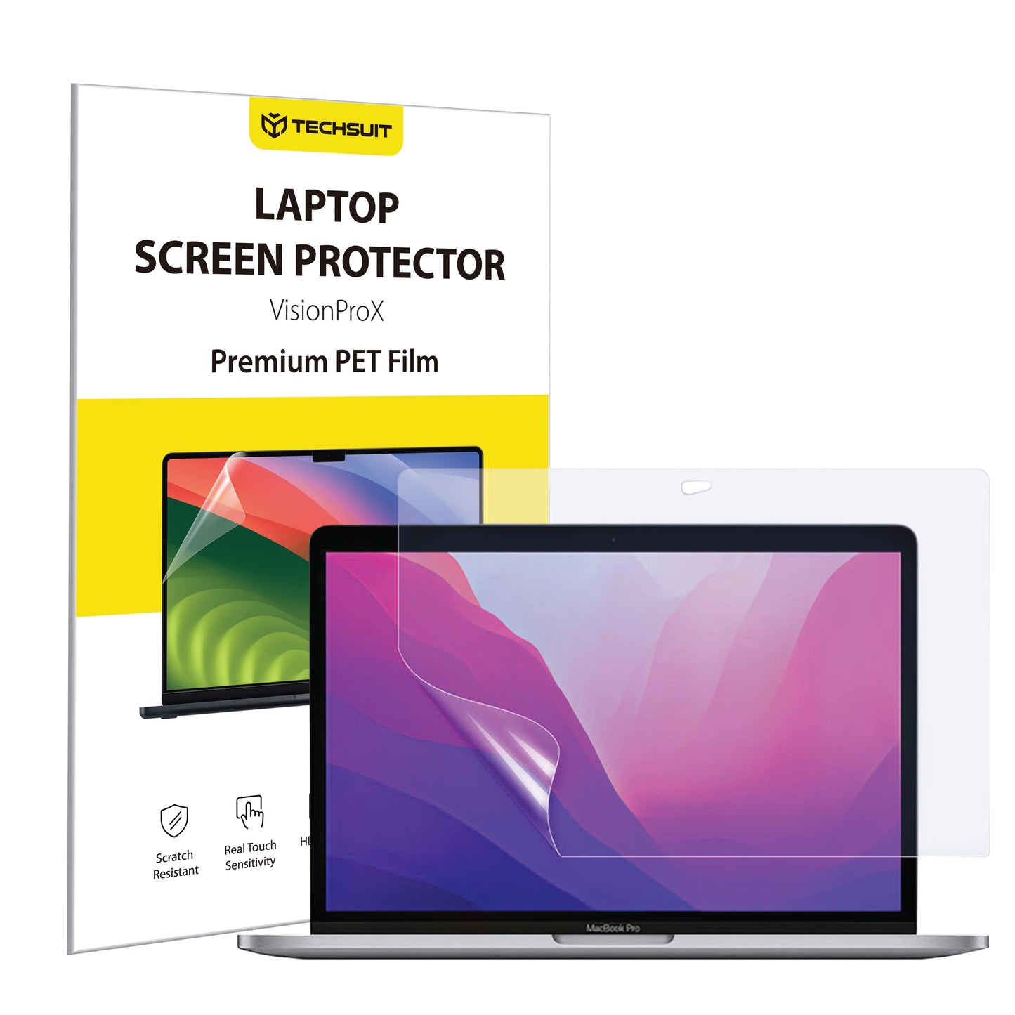 Matt skjermbeskyttelsesfolie Anti Blue Light Techsuit VisionProX for Apple MacBook Pro 13inch (2022) / (2020) / (2019) / (2018) / (2016), Plast