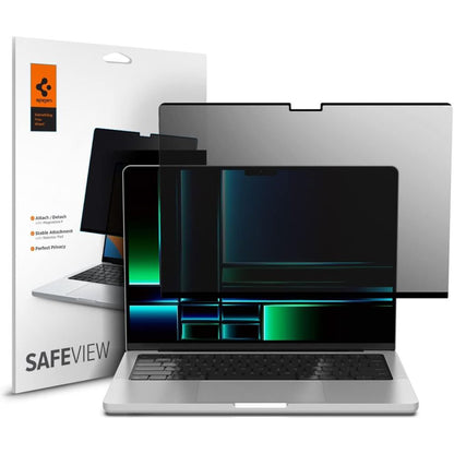 Skjermbeskyttelsesfolie Privacy Spigen Safe View Magnetic for Apple MacBook Pro 14inch (2022) / (2024) / (2023) / (2021), Plast AFL06158