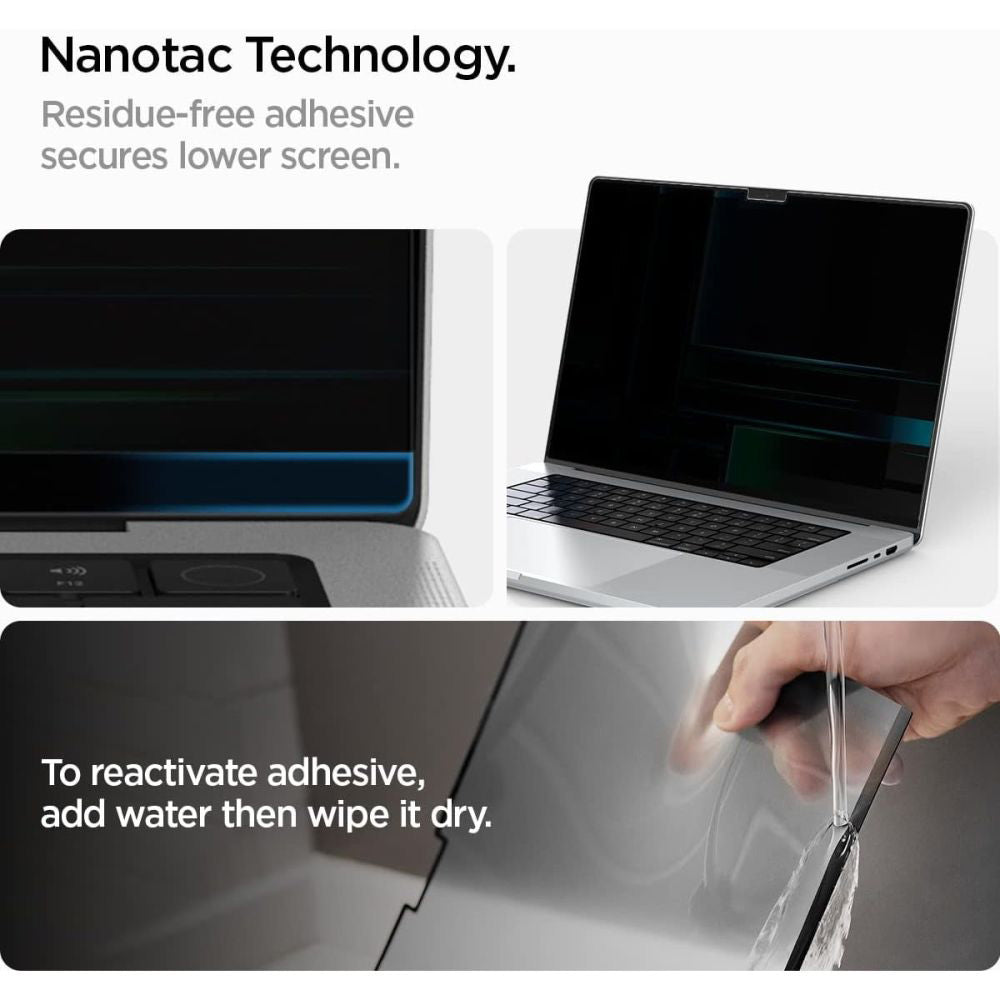 Skjermbeskyttelsesfolie Privacy Spigen Safe View Magnetic for Apple MacBook Pro 14inch (2022) / (2024) / (2023) / (2021), Plast AFL06158