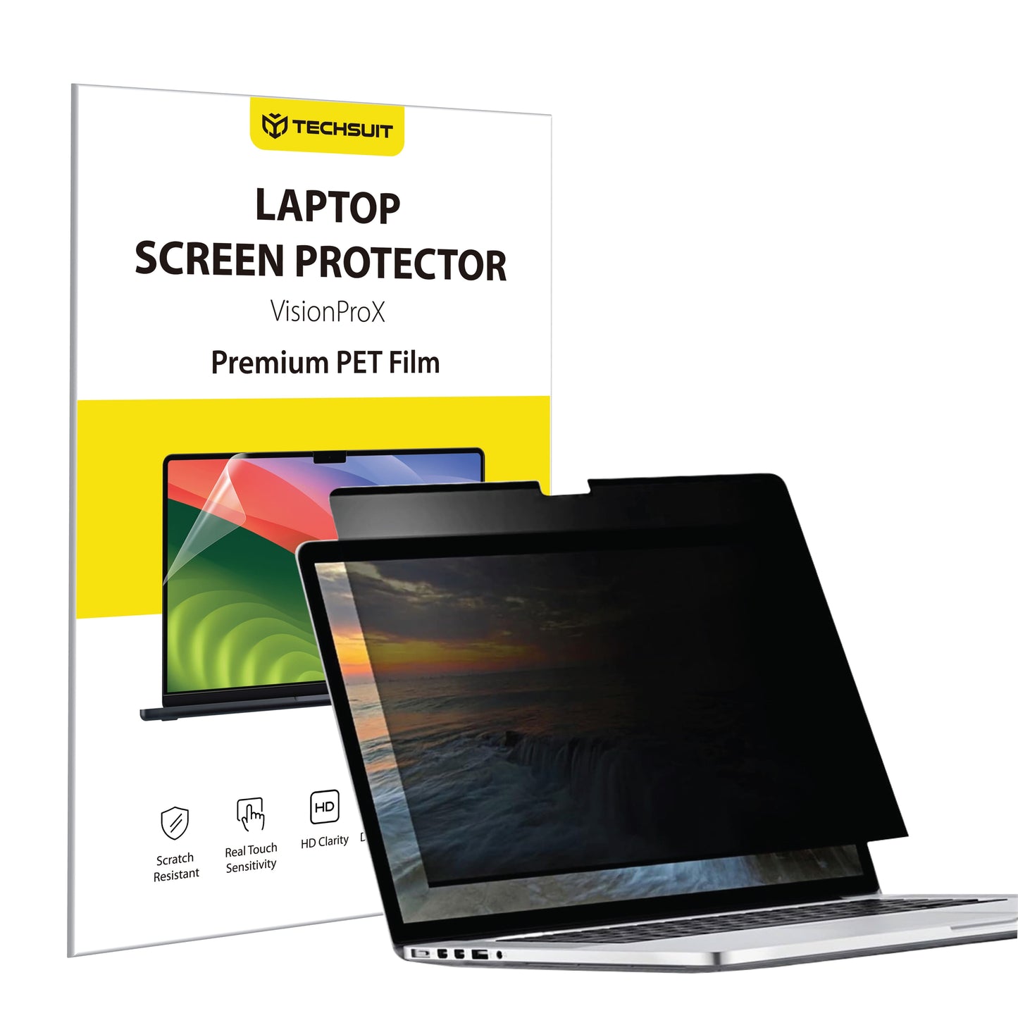 Skjermbeskyttelsesfolie Privacy Techsuit VisionProX Magnetic for Apple MacBook Pro 14inch (2024), Plast