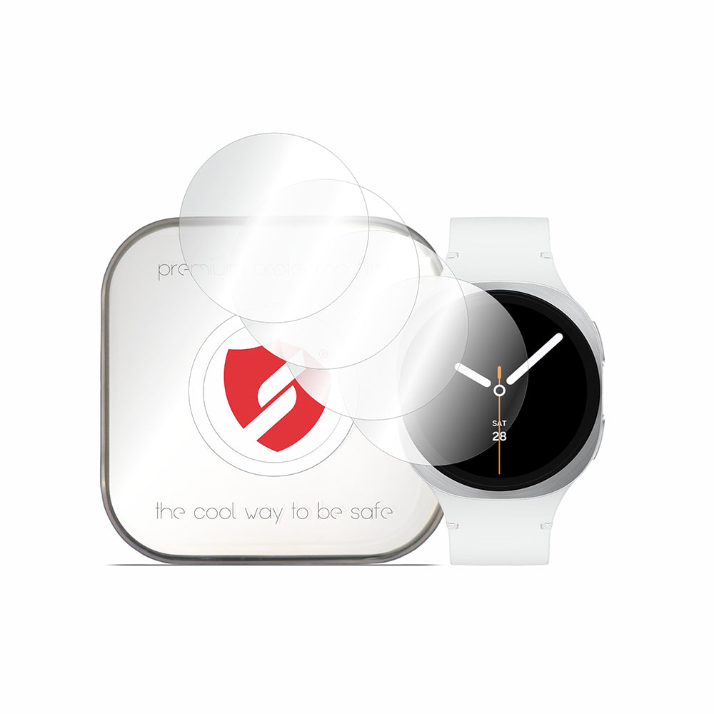Smart Protection Premium Classic beskyttelsesfilm for Samsung Galaxy Watch8 40mm, sett med 4 stk, plast